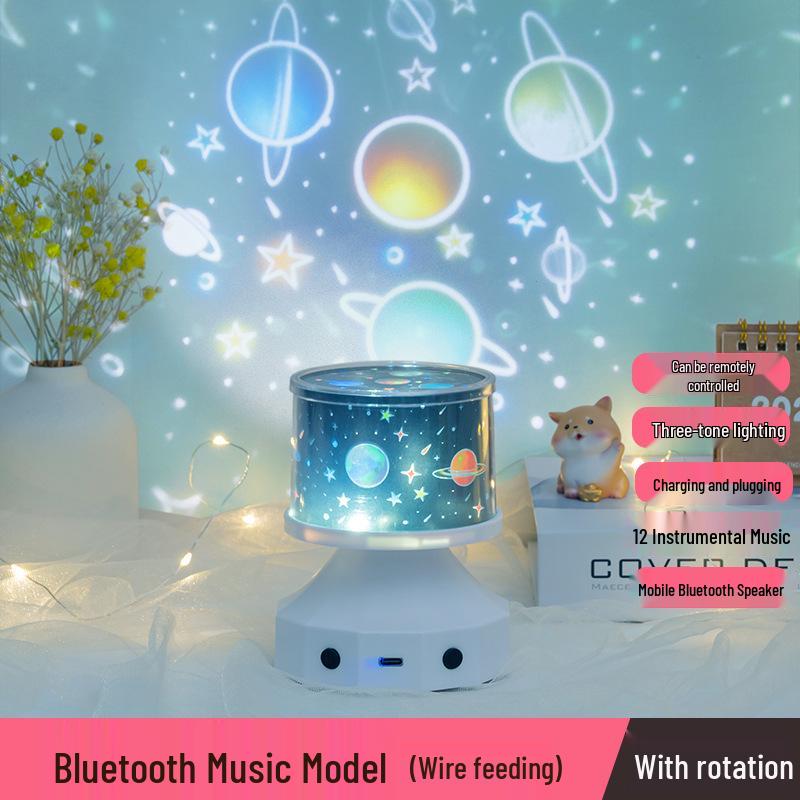 Bluetooth Star Projector & Music Box: Dreamy Night Light & Remote-Controlled Birthday Gift