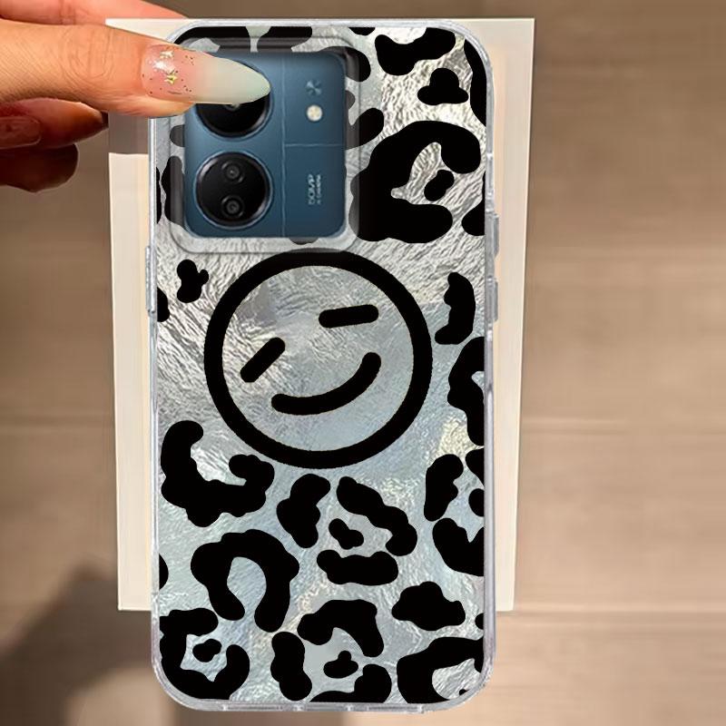 

For Xiaomi 14T 13T Pro 11 Lite 5G NE Phone Case Black Smiley Vortex Pattern Fashion Protective Back Bumper Cover Anti Fall Shell Xiaomi 14T