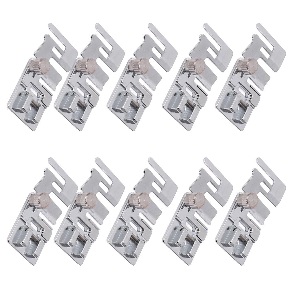 10Pcs Elastic Cord Presser Foot Stainless Steel Rustproof Accurate Size Stretch Presser Foot for Sewing Machine