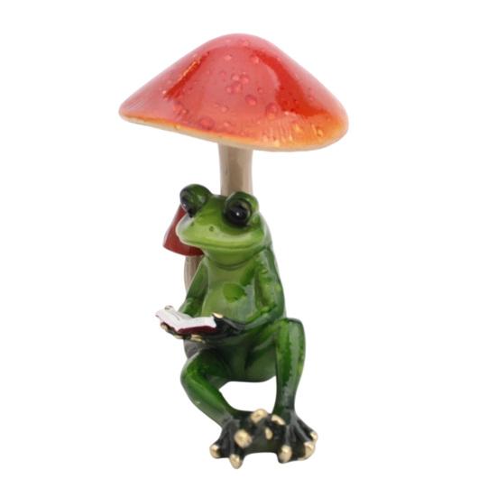 Imaginative Resin Crafts Drunk Frog on The Toilet Decor, Funny Sculpture Tabletop Unique Home Decorations Cute Desktop Ornament for Office Desk