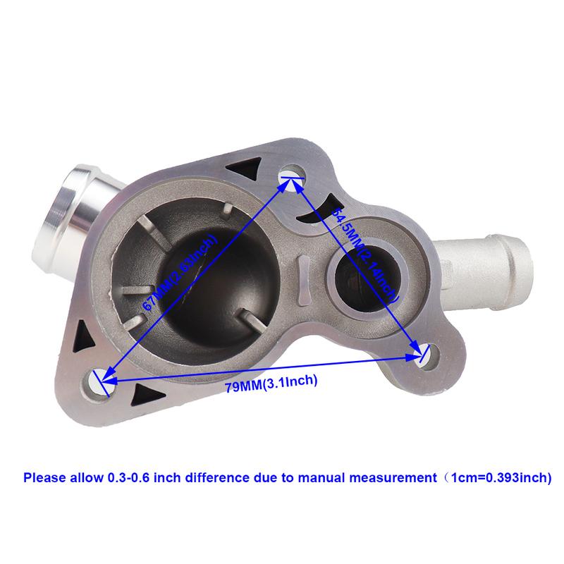 11537512733 Capac de upgrade pentru carcasa termostatului de răcire a motorului din aluminiu, Flanșă de apă pentru lichid de răcire a motorului auto Pentru Mini Cooper 2002-2008