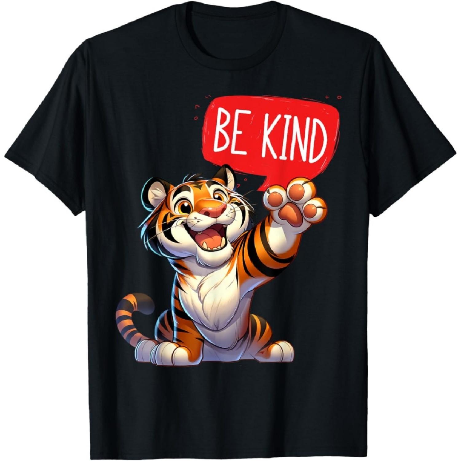 Cute Be Kind Tiger Unity Day Kid Teacher Kindness T-Shirt S