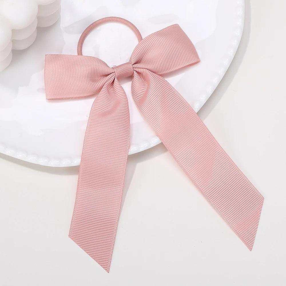 Süße Schleifen-Haarbänder Kleinkind Cheer-Schleife Haargummi Kinder Mode Einfarbig für Mädchen Kinder Party Kopfbedeckung Haaraccessoires