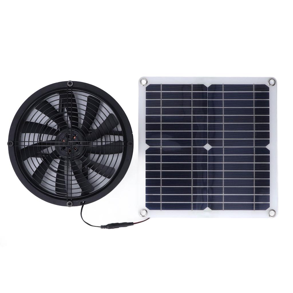 5V 10W Solar Panel Powered Fan Quite Operation Exhaust Ventilator Fan for Greenhouse RV Camping