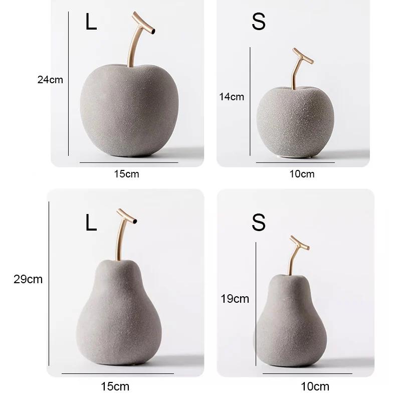 figurines Creative Ceramic Apple sculptur Decoration TV cabinet home decor apple ornaments abstract decor statue abstract decor