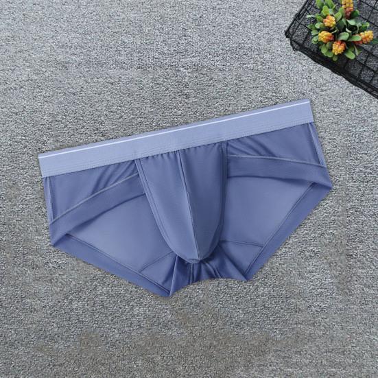Men Briefs Summer 3D Pouch Solid Color Soft Sheer Breathable Comfortable Stretch Quick Drying Male Triangle Bikini Underwear