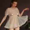 Sexy Tulle Breathable Chiffon Skirt One-shoulder Nightdress Cute Doll Skirt Transparent Ladies Pajamas
