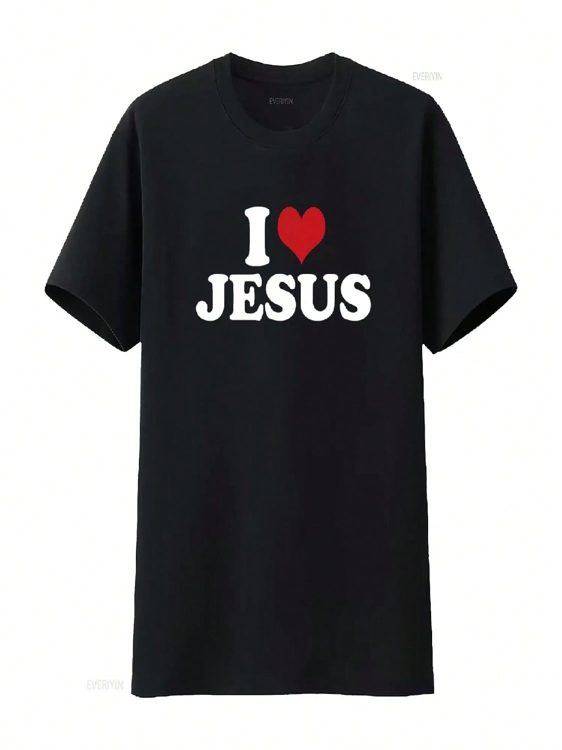 I Love Jesus Heart T Shirt Vintage Washed Unisex Stylish Fashion Graphic Designer Clothes Breathable Versatile Soft S разноцветный