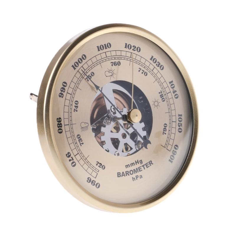 Barometro da Parete 108mm Quadrante Rotondo Prospettico Stazione Meteo Aria mmHg/hPa