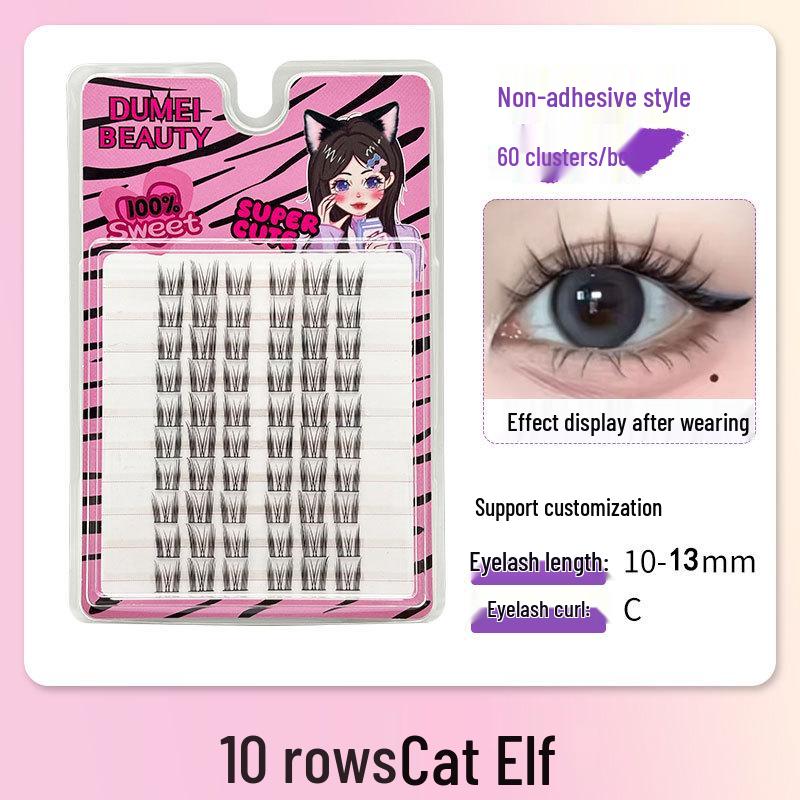 10-Row Autumn Leaf & Sunflower Faux Eyelashes - Flat, Glue-Free