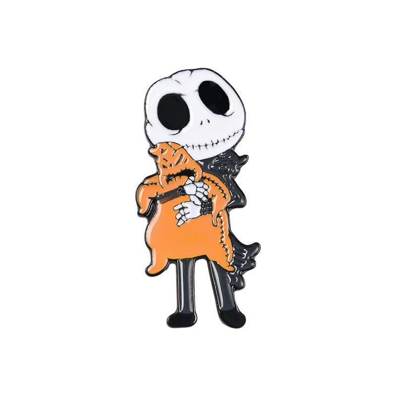 Halloween Brooch Set: 28 Dark Style Ghosts, Cats, Pumpkins & Skulls