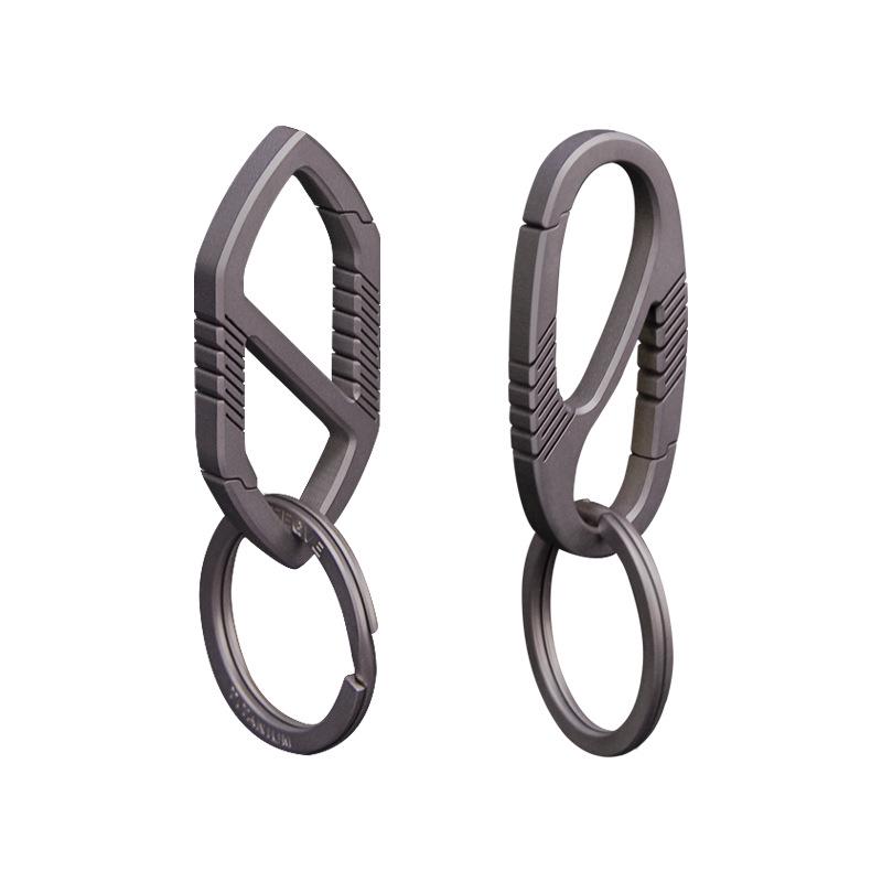 Męski brelok z wysokiej jakości stopu tytanu, zawieszka w kształcie pierścienia