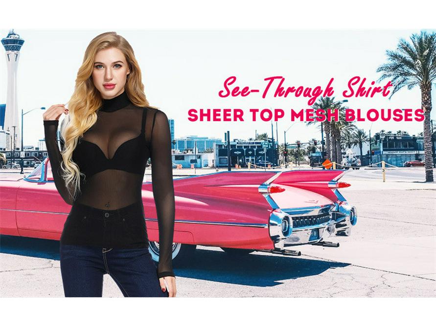 European & American Mesh See-Through Women's Versatile T-Shirt (2023)