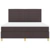 Box Spring Bed with Mattress Dark Brown 180 x 200 cm Fabric