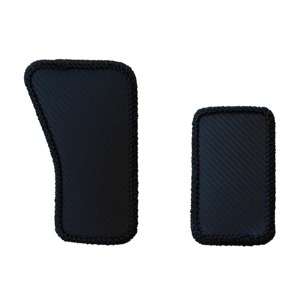 Rubber carbon style rubber footrest cover mat + accelerator pedal
