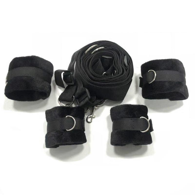 Bed BDSM Bondage Restraint Strap System Adults Wrists & Ankle Cuffs Erotic Sex Toy for Woman Couples Slave