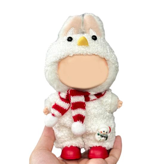 Christmas Costume Set 17cm Doll Outfit Santa Claus Clothes Santa Hat Dress Accessories Cute Dress Up Costume Set for Xmas Holiday Winter Gifts