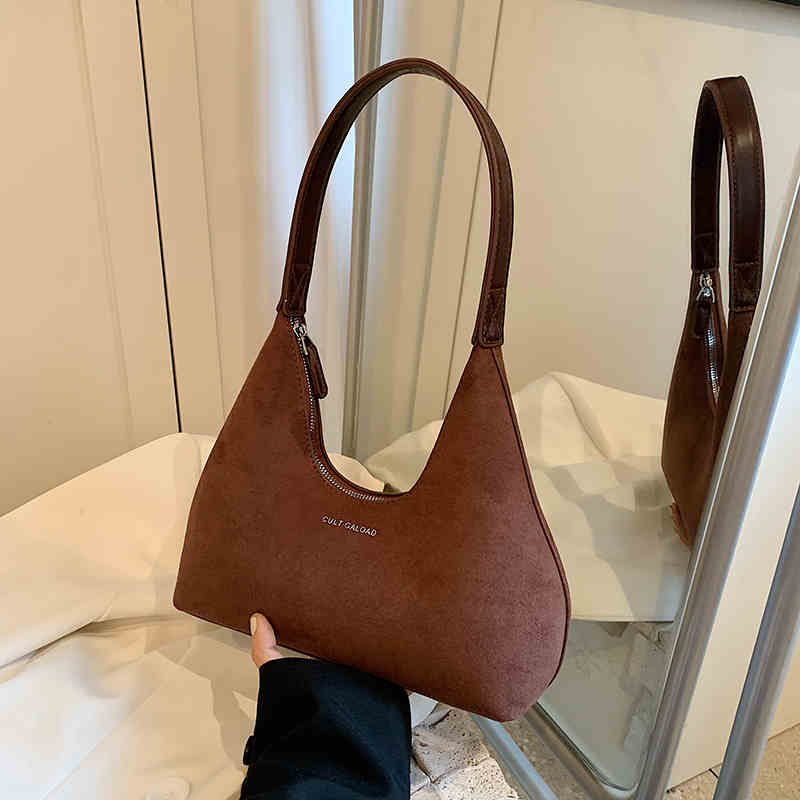 

Винтажные матовые женские сумки через плечо, высококачественные однотонные женские сумки под мышкой, модные сумки осень-зима