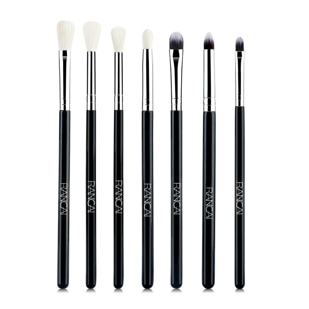 7pcs Eyeshadow Brush Eye Blender Brush Kit, Wooden Handle Vegan Makeup Tool, Flawlessly Applies Eyeshadow & Sets Concealer