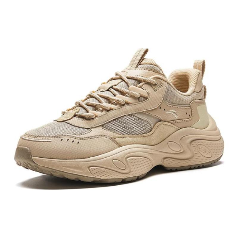 Anta Star Cushioning Breathable Low-Top Chunky Sneakers Men's Natural Wood Color Sneakers 912348837-2