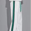 Pantalon rayé tendance d'été pour homme à jambes larges - Coupe ample style décontracté sportif