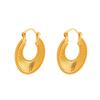 European & American Style U-Shaped Striped Texture Earrings for Women - Unique, Versatile Design