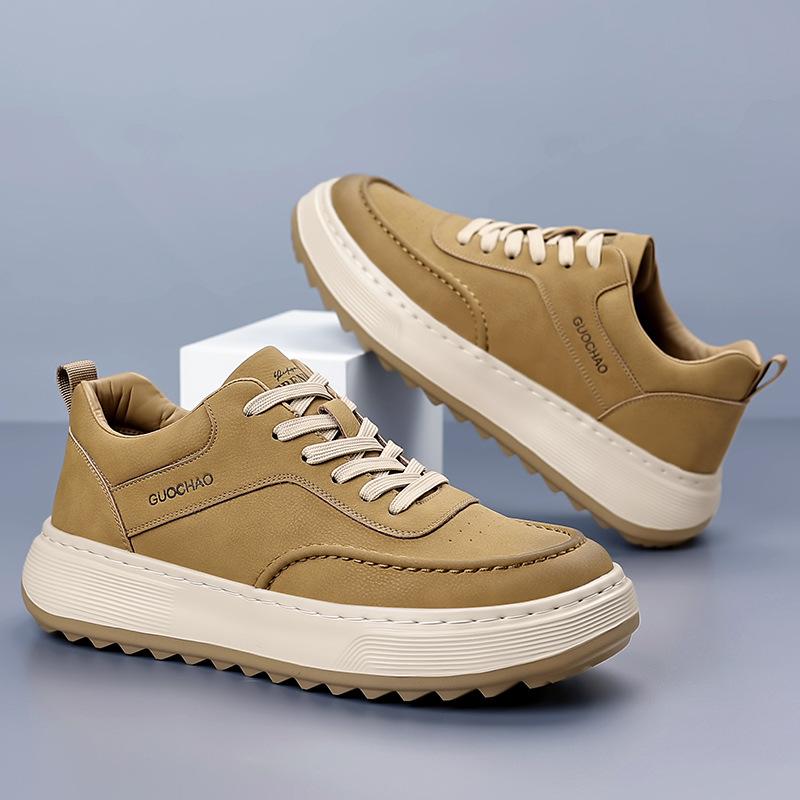 

Spring new board shoes men s breathable soft-soled shoes men s casual shoes sports versatile thick-soled non-slip men s shoes 38