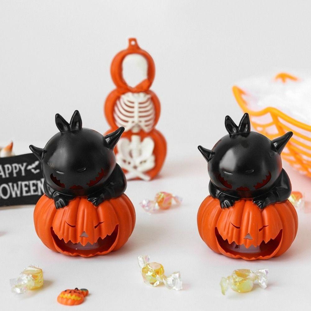 Spooky Eyeball Halloween Cat Pumpkin Lamp Black Cat LED Pumpkin Light  Ghost Festival Decor