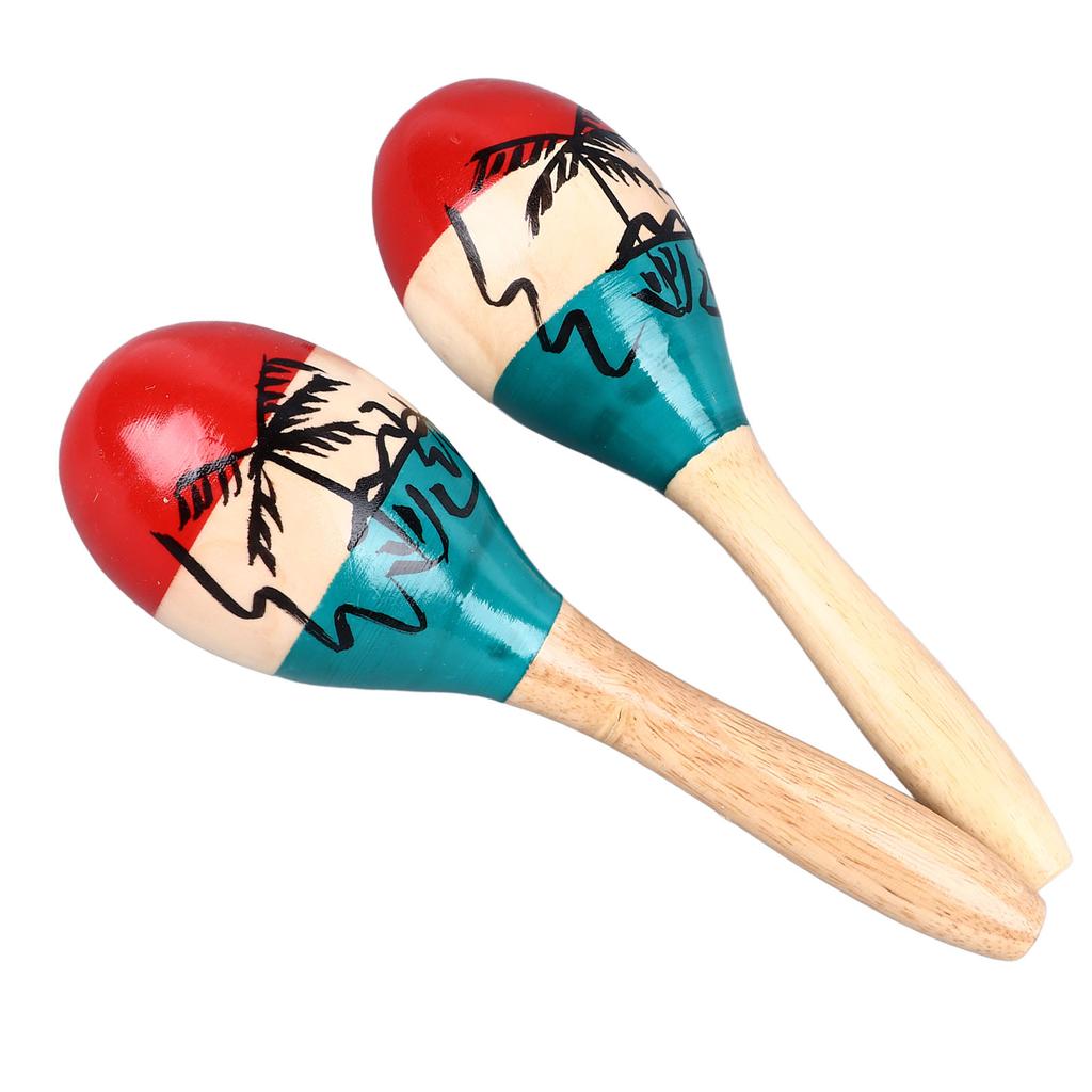2Pcs Sand Hammer Maraca Shaker Rattle Portable Percussion Instrument Musical Toy for Kids Children