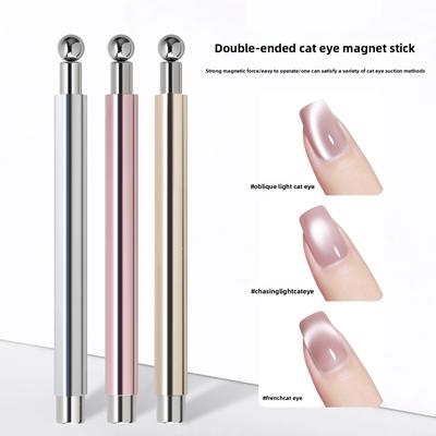 Lepidlo na lak na nehty kočičí oko, silný magnetický držák, velký magnetický štětec, oboustranný zesílený multifunkční magnetický nástroj pro nail art