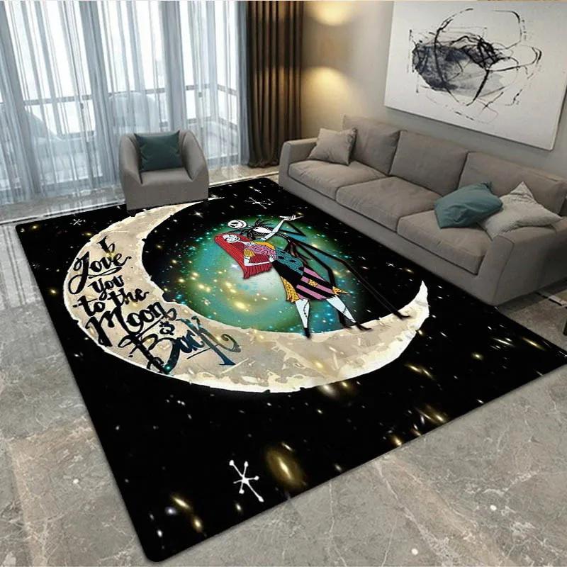 Halloween The Nightmare Before Christmas Teppich Wohnzimmer Schlafzimmer Teppich Rutschfester Teppich Zuhause Schlafzimmer Dekoration Geburtstagsgeschenk
