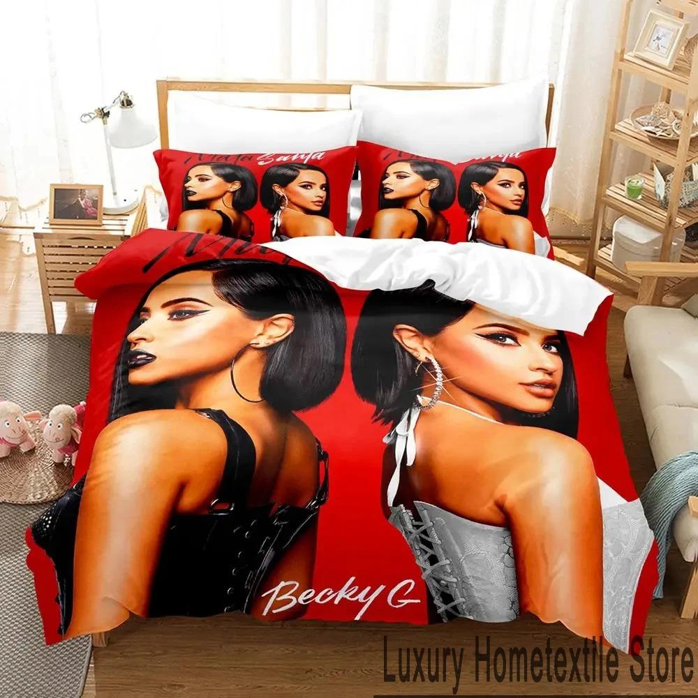3D Print Sexy Girls Becky G Bedding Set Duvet Cover Bed Set Quilt Cover Pillowcase Comforter King Queen Size Boys Adult Bedding