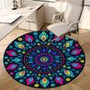1pc Office Carpet Chair Mats Colorful Floral Mandala Pattern Perfect for Decorating Office Chairs, Living Rooms, Or Bedrooms
