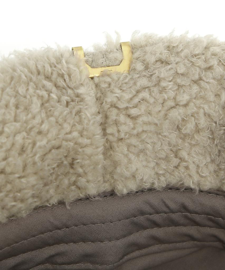 Eondeokeonteulolseutyudio Poodle Winter Fur Detail Feminine Women'S Casual Bucket Hat Block Bucket / Poodle / Br Ivory