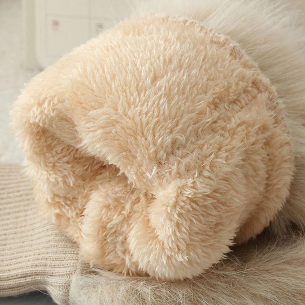 Women's Fashion Imitation Rabbit Fur Windproof Gloves Soft Thick Warm Winter Warm Gloves Lining Full Fingers Gloves Winter