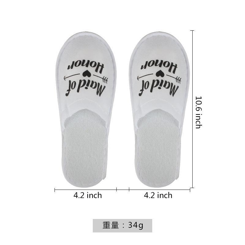 Fashion 20 Pairs Bride & Bridesmaid, Wedding Party Guests Home Slip on Shoes Bridal Party Slippers Open-toe with Golden, Red and Black