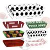 12-Piece Paper Party Trays - World Cup Football Boat Boxes, Fried Chicken & Burger Serving Trays, Disposable Food Containers, Game Day Party Supplies