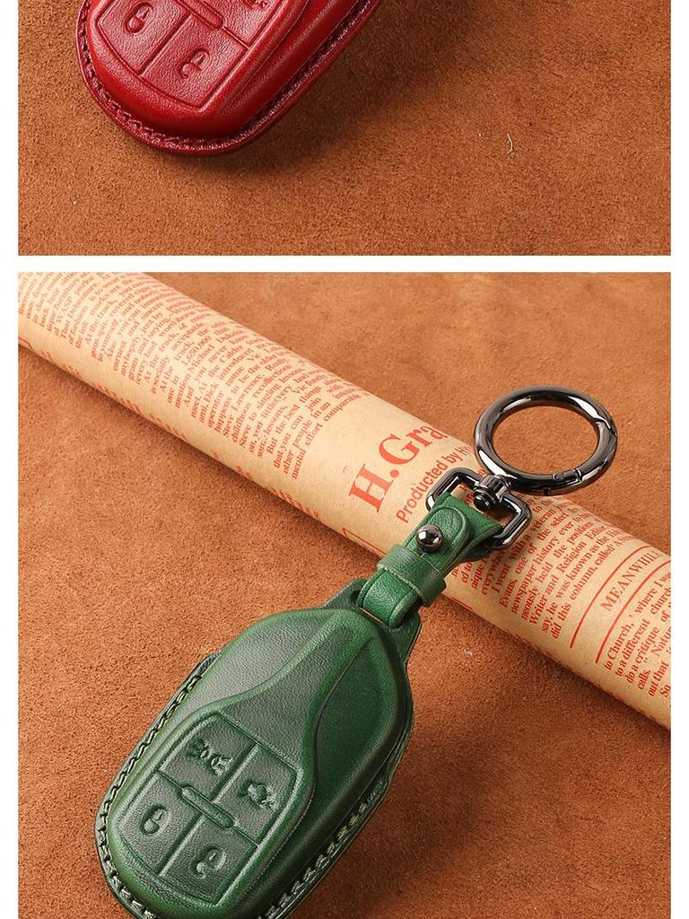 Genuine Leather Key Case for Maserati Levante, Ghibli, and Quattroporte