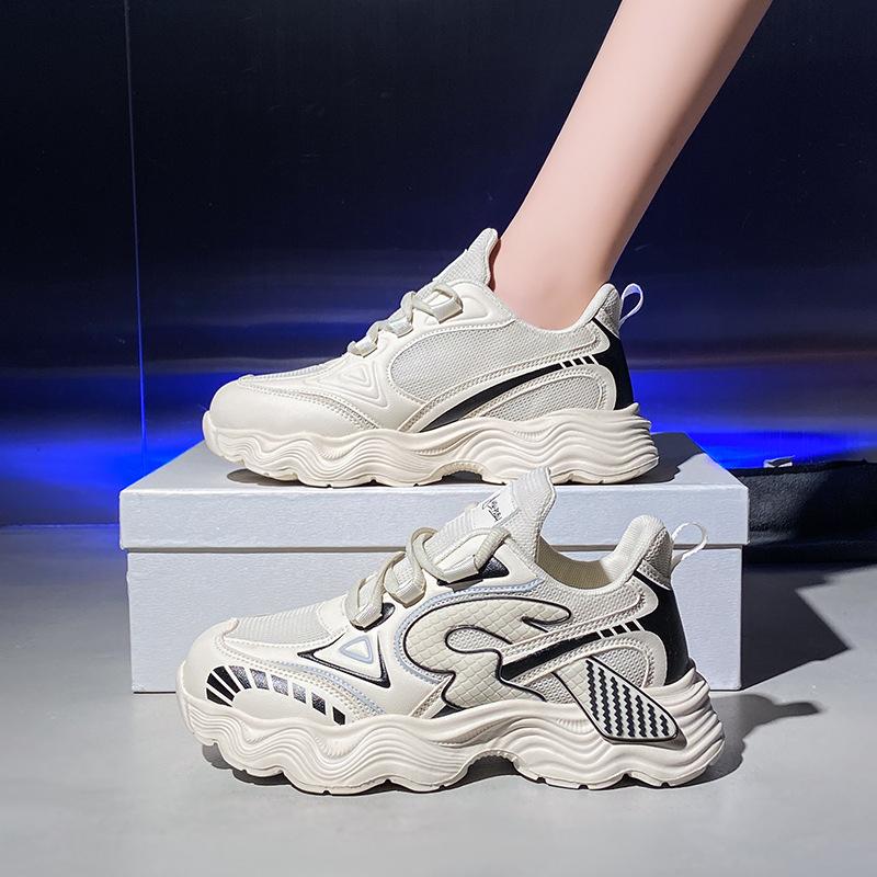 Parent-child shoes dad shoes mother and daughter sneakers Korean version fashionable versatile platform youth 28-40 girls sneakers
