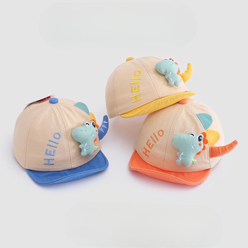 New Small Dinosaur Short Brimmed Baseball Cap for Men and Women's Personalized Fashionable Baseball Cap Baby Hat