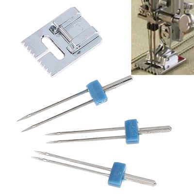 Groove Pintuck Foot With 3 Sizes Double Twin Needles Pin Set For Brother Sewing