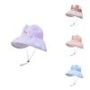 Lovely Cartoon Bear Kids Sun Cap With Wide Brim For Girls Summer Beach Hat