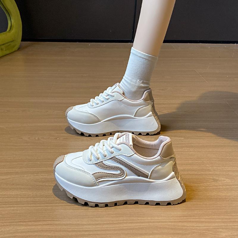 New Dad Shoes Women's Spring Student Sports Running Shoes Casual Shoes with Heightened Thick Soles