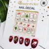 Adesivi di Bellezza Nuovi Ornamenti per Nail Art Natalizi Pupazzo di Neve Regalo di Natale Adesivi per Nail Art Adesivi 3D per Unghie