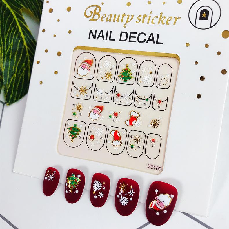 

Красота Наклейки Новые Рождественские Украшения для Нейл-Арта Снеговик Рождественский Подарочный Наклейки Для Нейл-Арта 3D Наклейки Для Ногтей