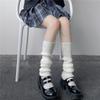 Solid Color Wool Knit Leg Warmers & Mid-Calf Japanese Lolita Thigh High Scrunch Socks