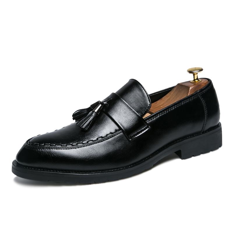 Luxury Brand Office Shoes Men Fashion Soft Moccasins Men Loafers High Quality Leather Tassel Shoes Mens Flats Driving Shoes