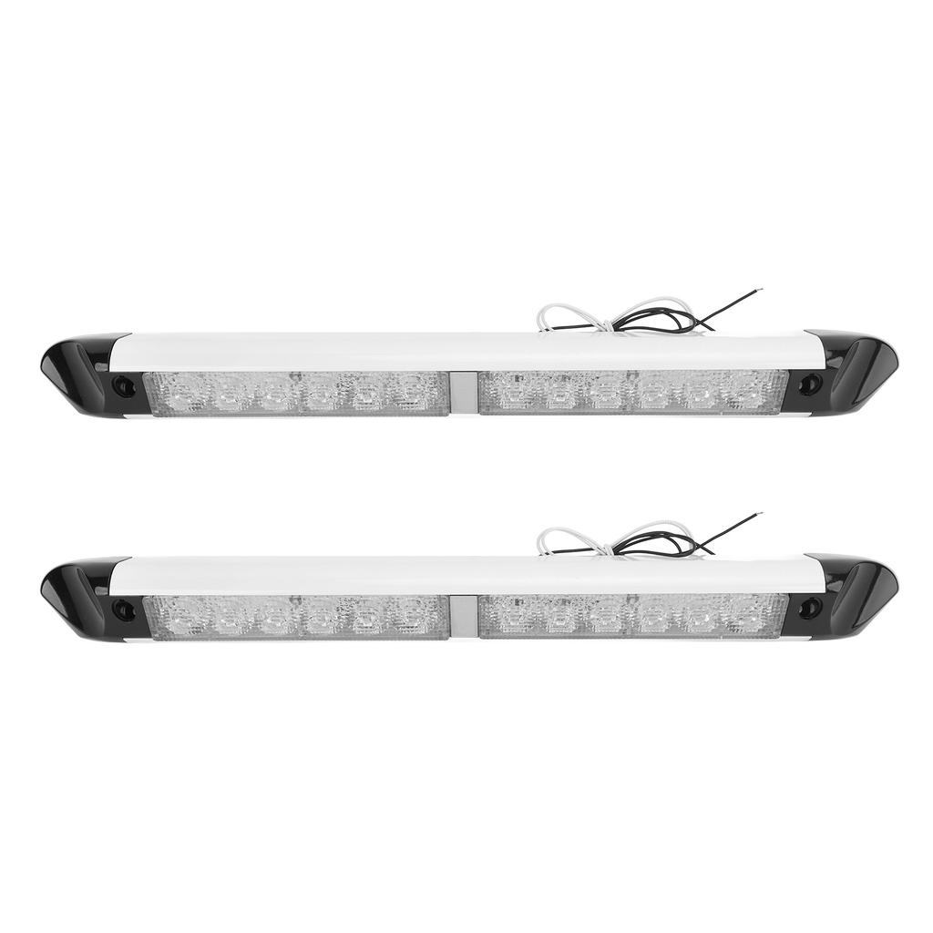 2 Pcs RV LED Porch Awning Lights DC 12V to 24V Energy Saving Exterior Awning Utility Light Strip Bar for Trucks Caravan
