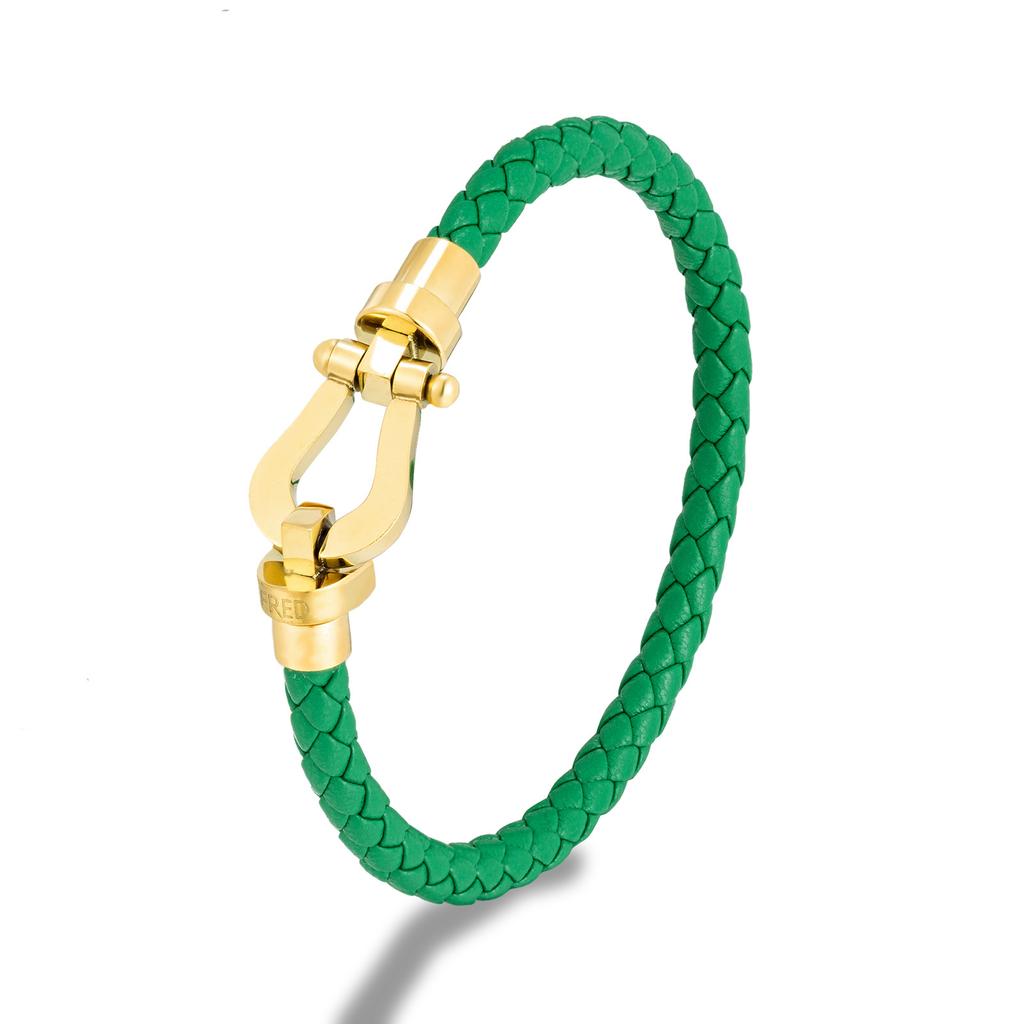 Bracelet Multi-color Braided Horseshoe Buckle Gold-plated Bracelet U-shaped Bracelet Men and Women Couple Bracelet 2026