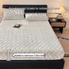 Thick Warm Jacquard Mattress Protector - Solid Color, Full-Coverage for Autumn/Winter